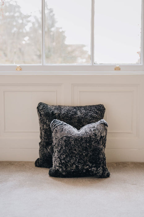 Sheepskin Cushions in Black