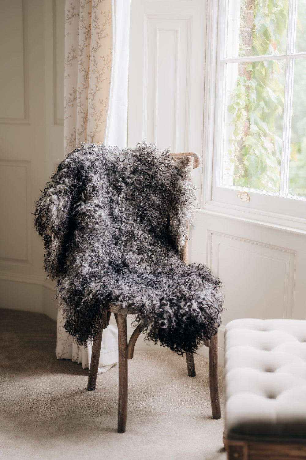 gotland grey sheepskin rug by westmorland sheepskins