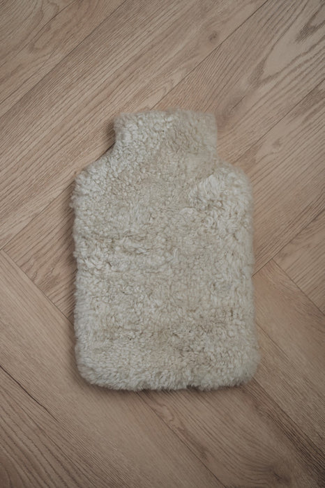 Oatmeal sheepskin hot water bottle cover