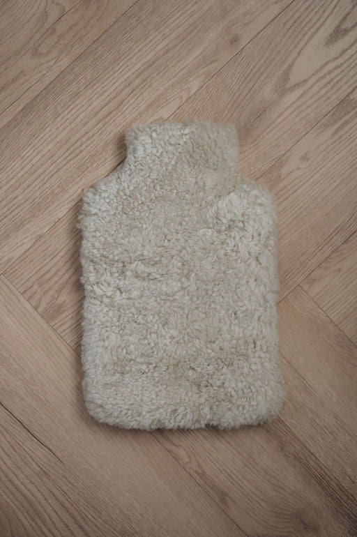 sheepskin hot water bottle cover - Oatmeal in colour