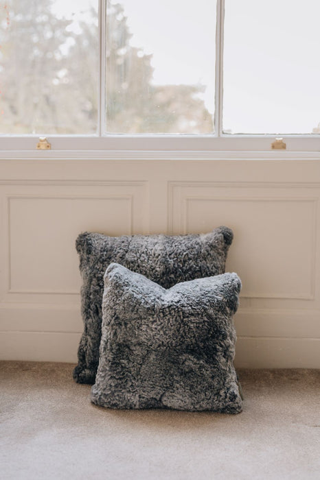 Sheepskin Cushions in Grey