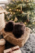 dark brown sheepskin fluffy slipper