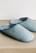 Robyn Unisex Sheepskin Slip On Soft Soled Slippers, in Sky Blue. From Westmorland Sheepskins.