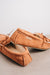 ava sheepskin slipper in tan moccasin style