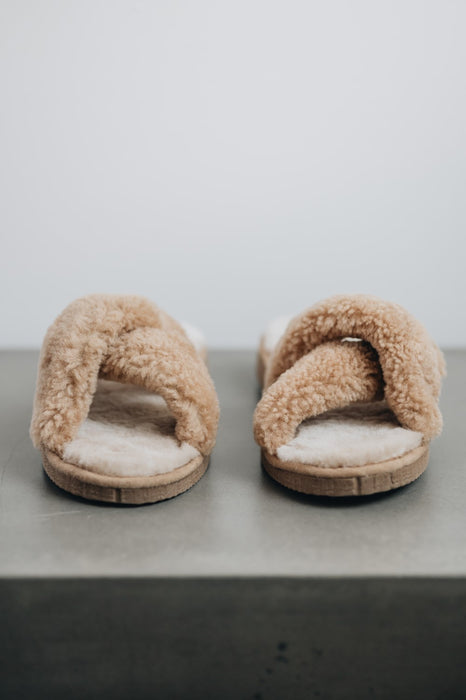 Curly open toed slipper for woemen