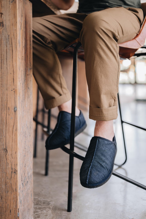 Men in slippers on sale