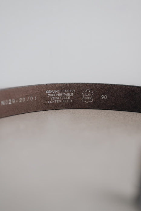 - one piece not cardboard. Full Grain Leather Belt