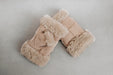 Sheepskin fingerless mittens for Women