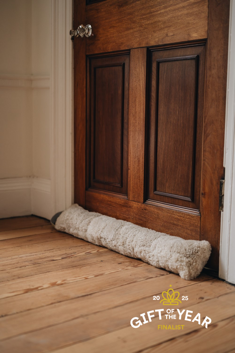 sheepskin waste less gift of the year draught excluder