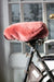 Marsala Reddish Pink Wide Sheepskin Bike Seat Cover.