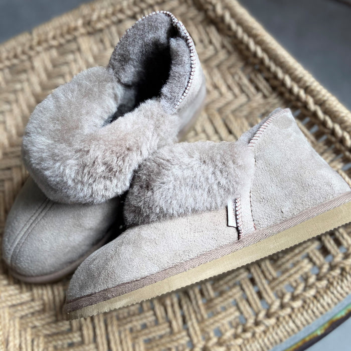 Karin (Stone) Sheepskin womens Slipper by Shepherd of Sweden from Westmorland Sheepskins